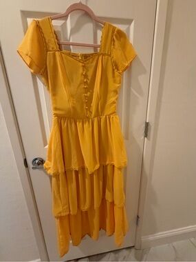 Ivy City Co Yellow Midi Dress